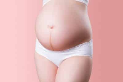 Linea nigra on D-shaped belly