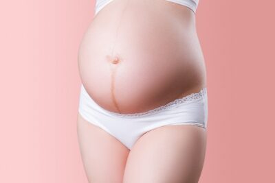Linea nigra on D-shaped belly