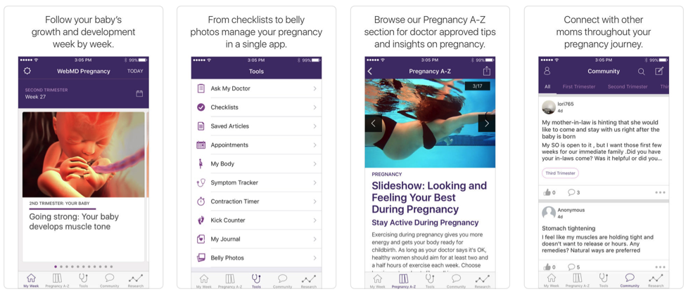 Webmd pregnancy sale app