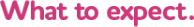 What to expect Logo